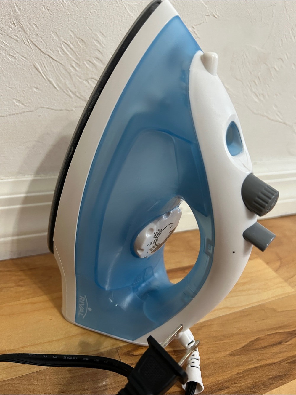 Blue & White Compact Steam Iron by Rival